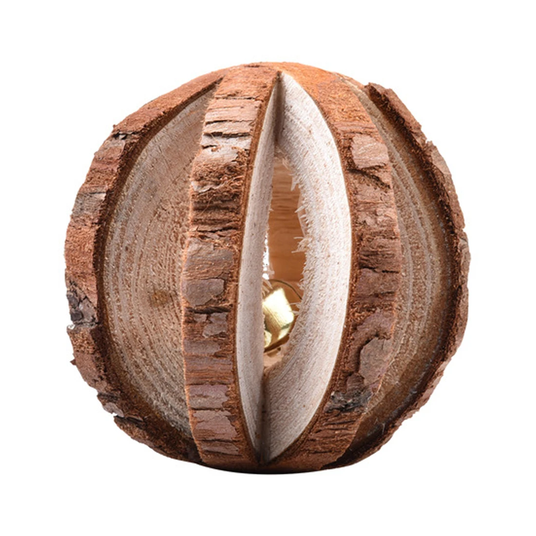 

Bark Watermelon Ball Large Wheel Hamsters Wooden Toys with Bell