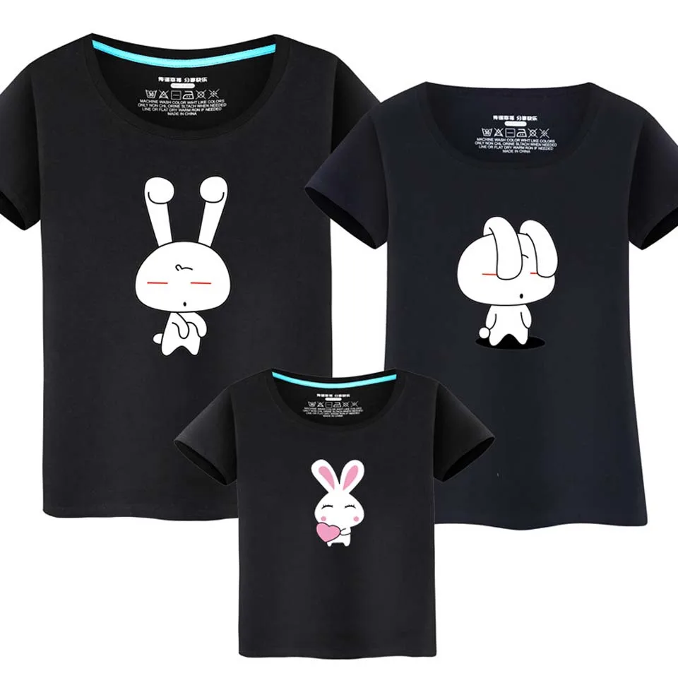 

2018 Mother Son Outfits Cartoon T Shirts Family Matching Outfits Mommy and Me Clothes Mother Father Baby Family Look T-shirt