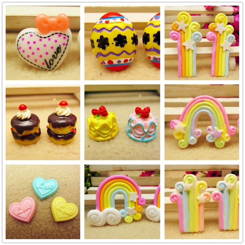 

171146 , 10pcs Cartoon flat back resin buttons , DIY handmade materials , Phone decorations , clothing accessories