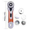 PIC  Tailor Supplies 45mm Patchwork Tools Safe Roller Wheel Round Knife For Hand Cutting Leather Fabrics Wheel Knife Rotary Cutt ► Photo 2/6