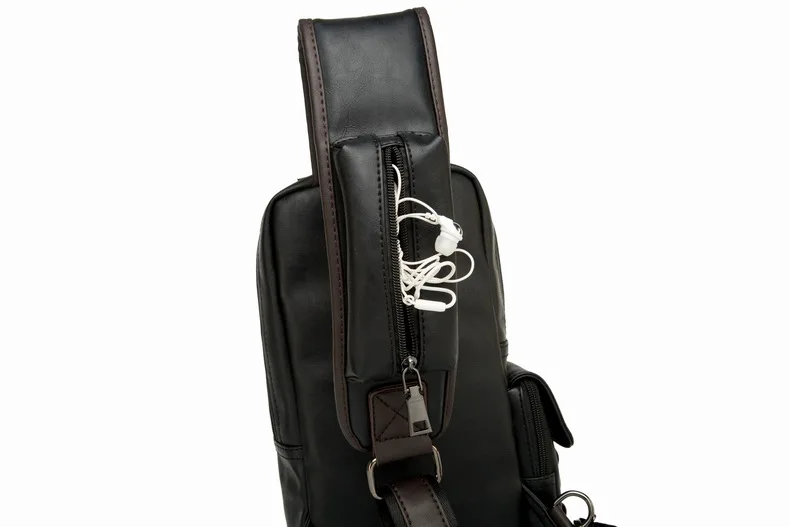 Мужские кожаные мужская нагрудная сумка Повседневная функциональная Фанни Сумка для талии Телефон поясная сумка спортивная Грудь сумка