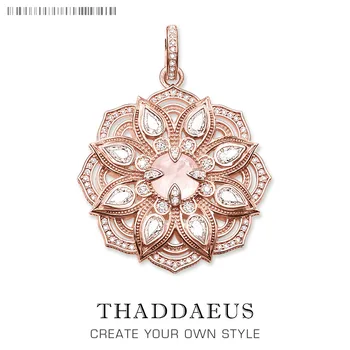 

Pendant Pink Lotus Flower,2019 Fashion Jewelry Real 925 Sterling Silver Europe Style Bijoux Accessories Gift For Woman Girls