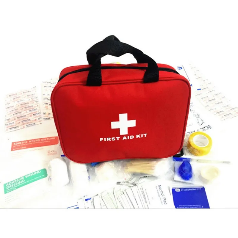 First Aid Kit with Compact and Lightweight Bag 210pcs of High Quality Emergency Material for Home/Car or Travels OSHA Compliant