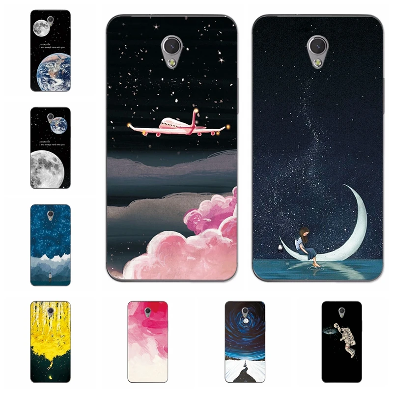 

Couple Sky Moon Earth Case For ZTE Blade V 7 Soft TPU Silicone Phone Capa Back Cover For ZTE Blade V7 Coques Fashion 5.2" Inch