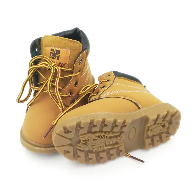 

Children Boots boys and girls Spring Autumn Flexible student school kids shoes PU leather solid color fashion boots 21-30