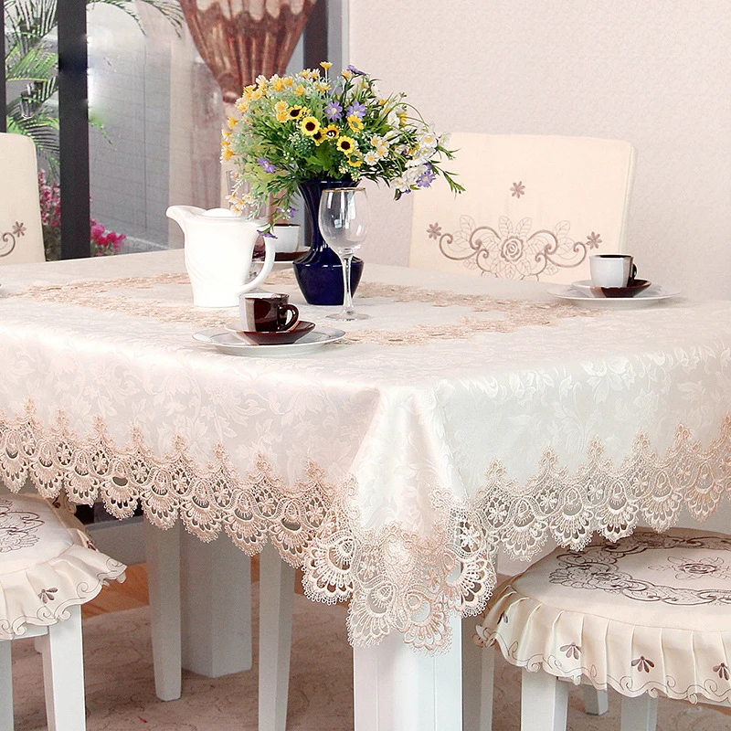 

Modern simple water soluble lace tablecloth tea table cloth multi-function multi-dimensional household decorating cover towel