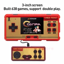 Family Pocket Retro Video Game Console 3.0 “Inch Handheld Console Built-in 508 Games with Game Card 130 Game Support AV OUT