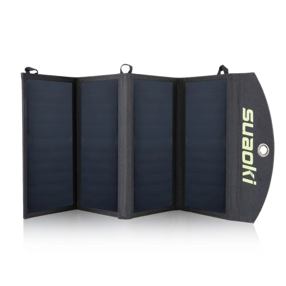 Suaoki 25W Portable Foldable Solar Panel Charger Mobile Sunpower Power Bank Battery Charger Dual