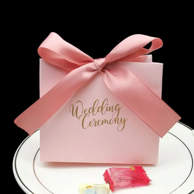 

5pcs/set Party Tote Bags Kraft Paper With Handle Wedding Gift Bag Recyclable Handbags 11.5x4.5x10cm