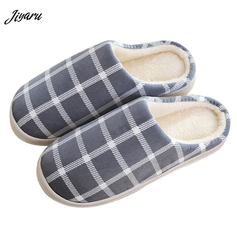 

2018 Hot Sale Soft Plush Slippers Shoes for Men Non-Slip Men Floor Slippers Men Winter Indoor Slippers Male Shoes for Bedroom