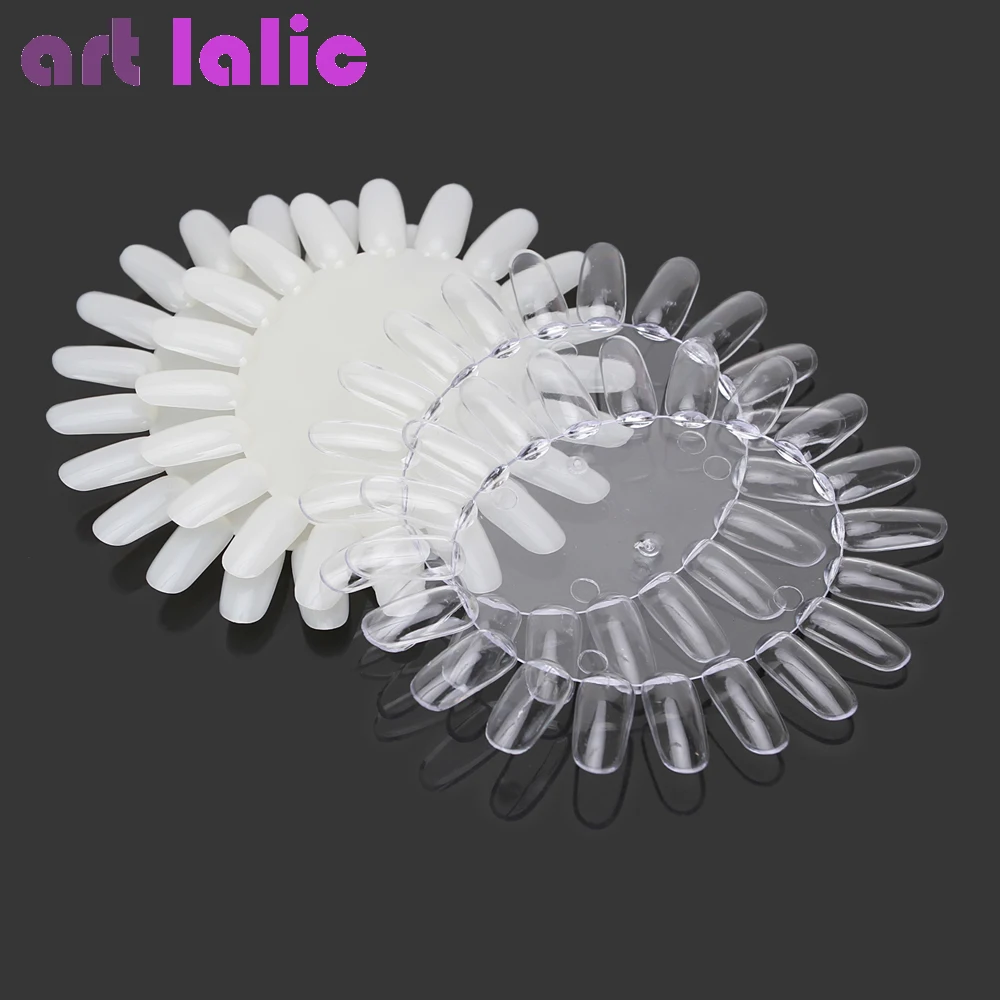 

Artlalic 10Pcs Display Wheel Polish Color Chart Practice False Nails Tips Natural False Nail Art Tips Sticks Polish Display