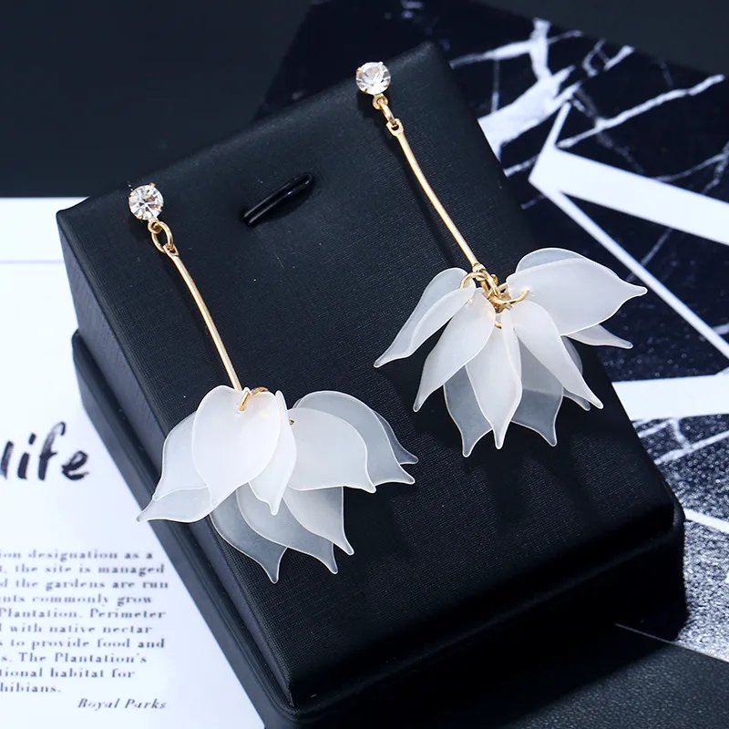 2018 New flower handmade bohemia boho earrings women fashion long hanging earrings crystal female wedding earings party jewelry|Drop Earrings| - AliExpress