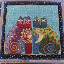 50x50 см льняная ткань с жаккардовым переплетением индийский солнце кошка DIY подушка сумка G11