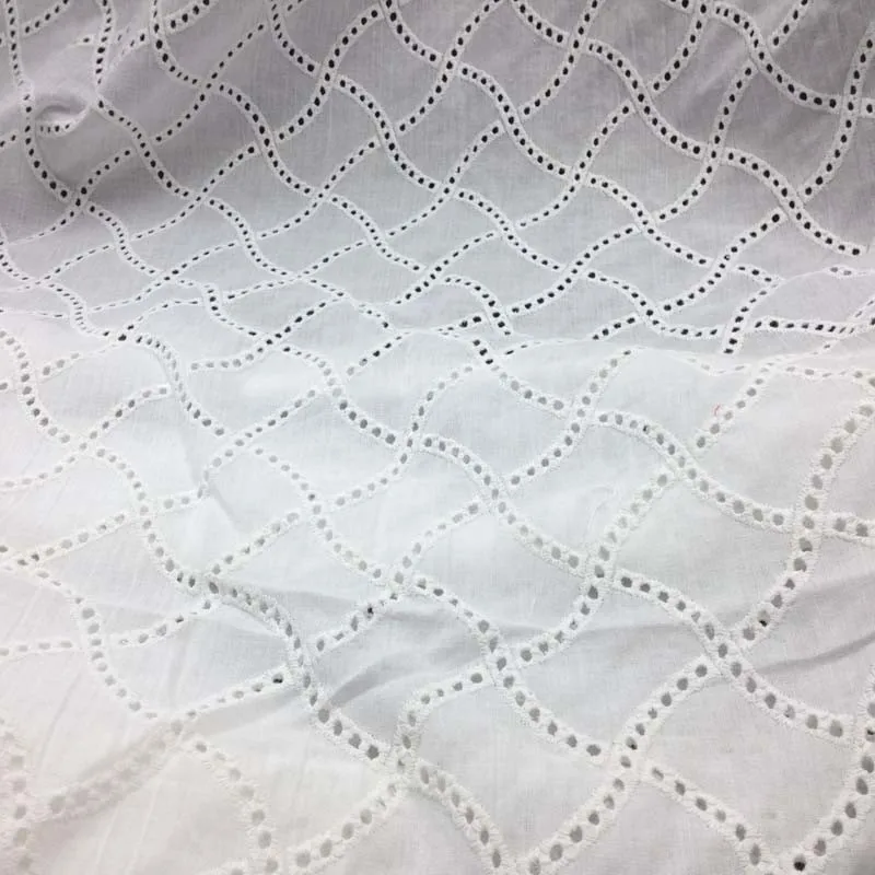 Белый чистый хлопок, кружевная ткань для летнего платья, швейцарская вуаль, швейная ткань, сделай сам лоскутный материал, ткань, ширина 130 см