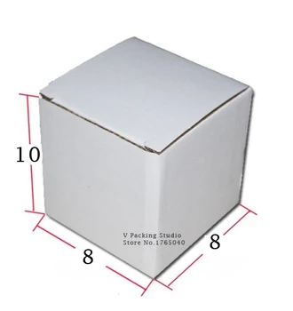 

8*8*10cm white kraft paper corrugated board box candy box gift boxes100pcs/lot
