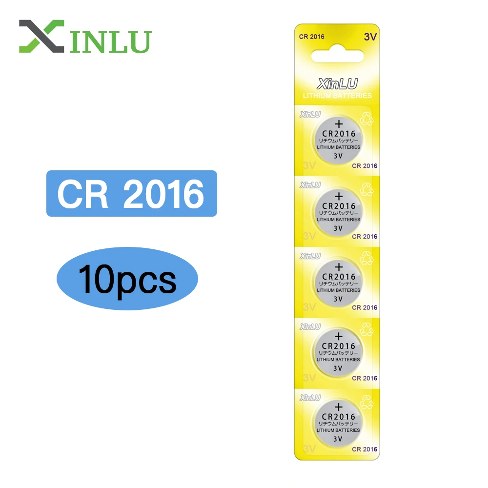 10 шт CR2016 DL2016 BR2016 ECR2016 кнопочная батарейка для часов аккумулятор бренда XINLU|batteries for