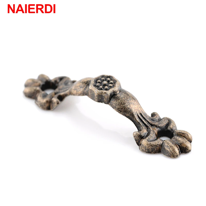 NAIERDI 20pcs Handle Antique Furniture Drawer Handles Door Knobs Jewelry Box Bronze Cabinet Pulls Cupboard Wooden Hardware