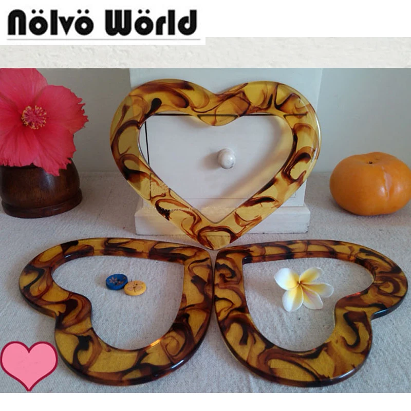 5 pairs=10 pieces,16cm heart shape resin handle,tortoiseshell diy