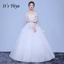 Free Shipping Tulle Boat Neck Romantic font b Wedding b font Dresses 2017 White font b