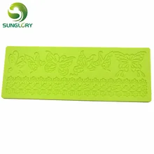 Бабочка силиконовые формы цветок торт Кружево Коврики DIY Кекс сахар Кружево плесень Свадебные украшения помадка плесень выпечки Инструменты для тортов