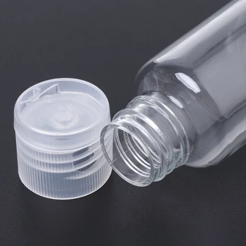 

40ml Delicate Clear Empty Plastic Sample Flip Cap Bottle Makeup Emollient Water Container Travel Shampoo Packaging PET Bottles