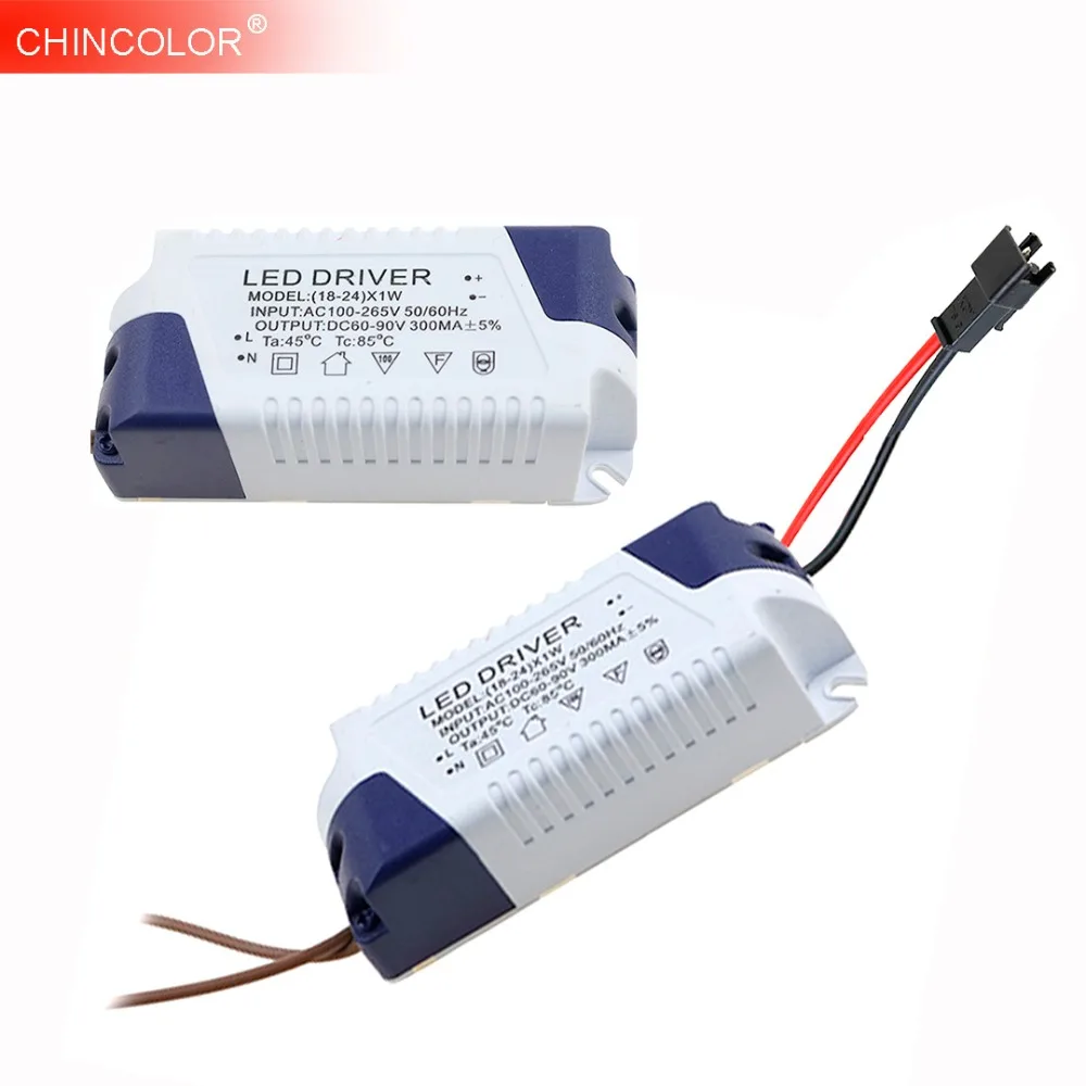 300mA светодиодный внешний драйвер Светодиодный источник питания(18-24) x1W DC60V~ 90V 18W 20W 21W 22W 23W 24W AC110V 220V для светодиодный осветительный прибор JQ