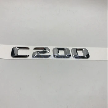 Для Mercedes C-Class C180 C200 C220 C260 C280 C300 C320 багажника Задняя эмблема хром значок буквы - Название цвета: C200
