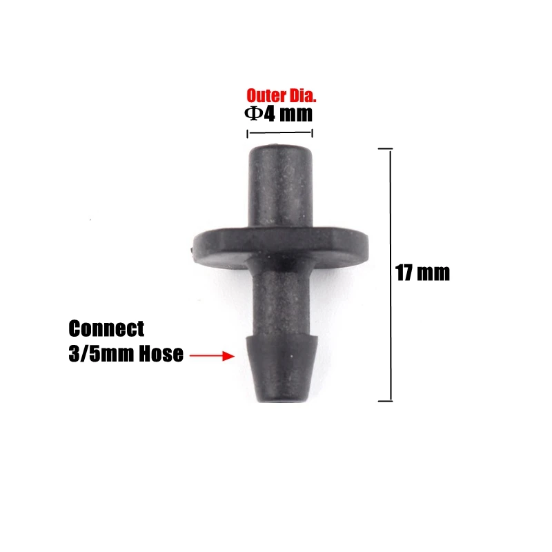 50 шт. 8 видов 3/5 мм садовый шланг разъемы Micro капельного полива и орошения Системы водяной шланг трехходовая труба приспособления для резки шланг Разъем воды разъемы - Цвет: 4mm-3l5mm Connector