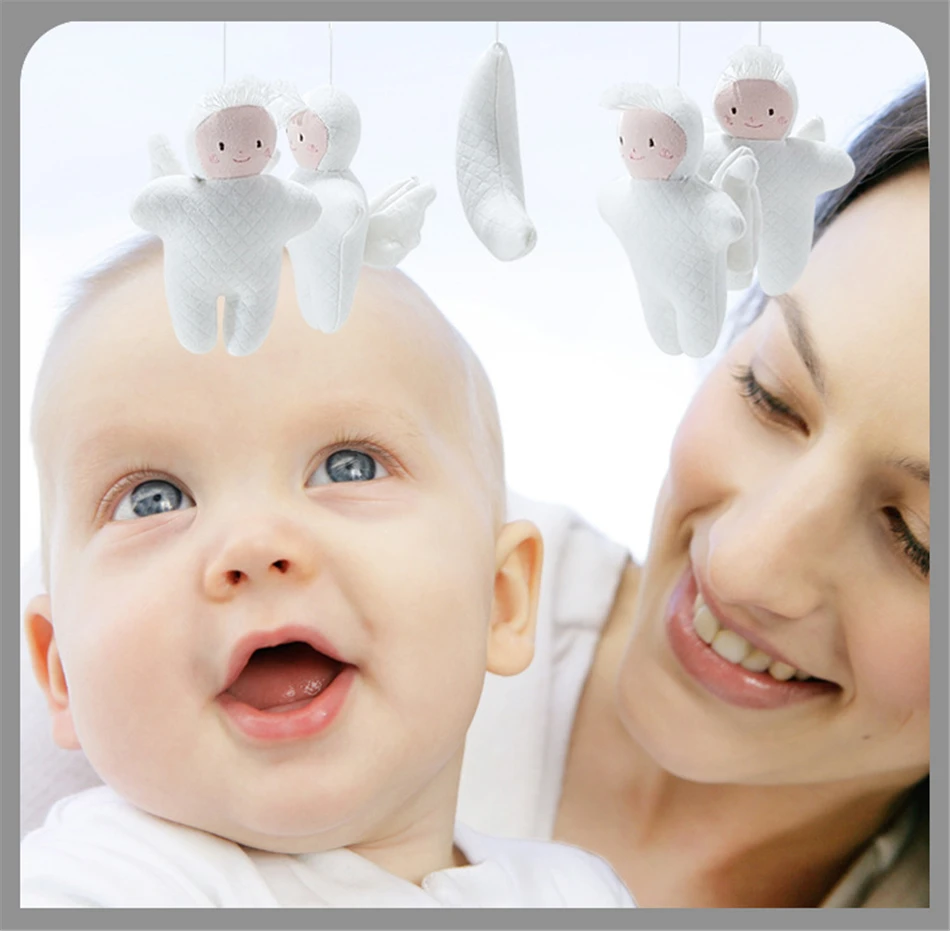 Brinquedos do Bebê Feito à Mão do Bebê Chocalhos da Criança Conjunto de Brinquedos Meses Urso Cama Sino Brinquedo Recém-nascido Infantil Berço Móvel Brinquedos 0-12 8 à mão do bebê chocalhos da criança