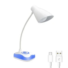 Лампа для чтения энергосберегающая спальня Регулируемая яркость настольная USB перезаряжаемая настольная лампа прикроватная защита глаз светодиодный светильник