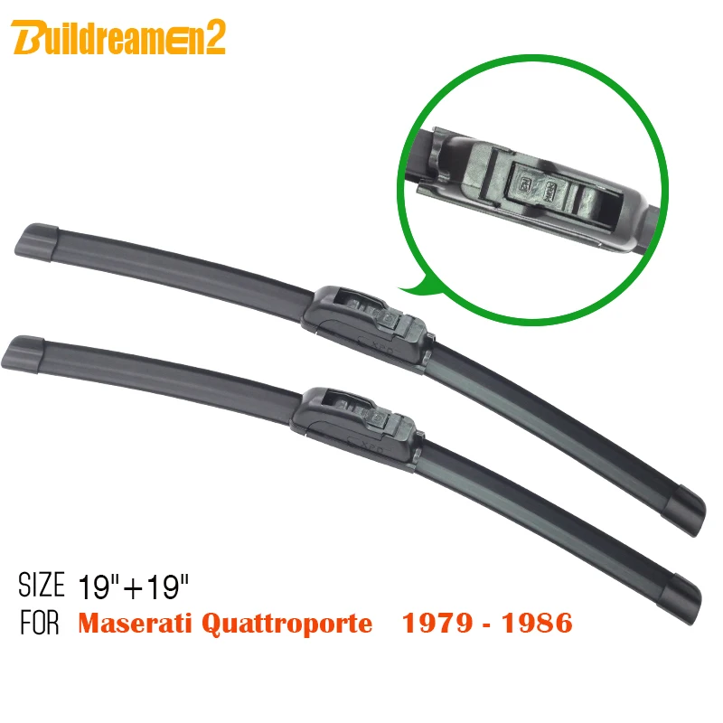 

Buildreamen2 2 Pieces Car Windscreen Wiper Vehicle Bracketless Windshield Wiper Blade For Maserati Quattroporte 1979-1986