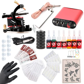 

New Product Pony Tattoo Machine Fogging With Mini Power Supply Black Tattoo Machine Kits TM8344
