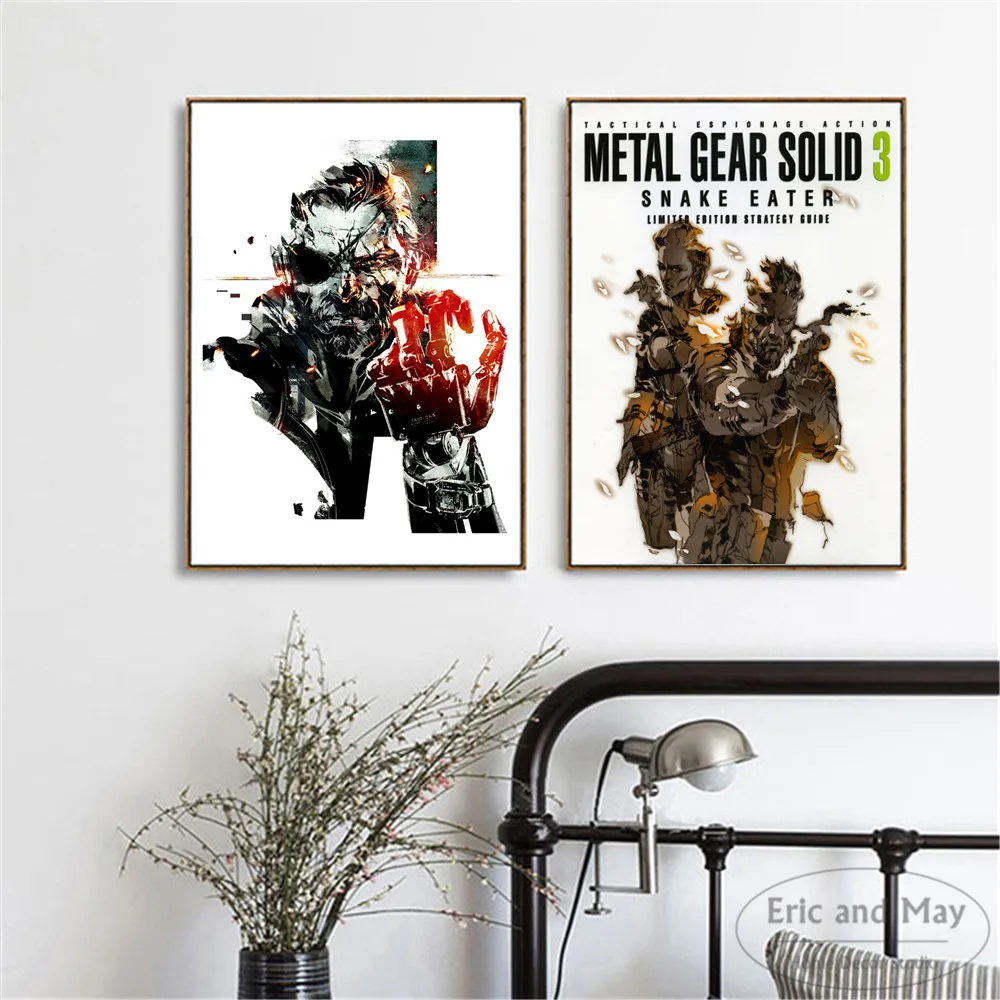 Металлическая Шестерня твердый MGS видео игра плакат и печать на холсте