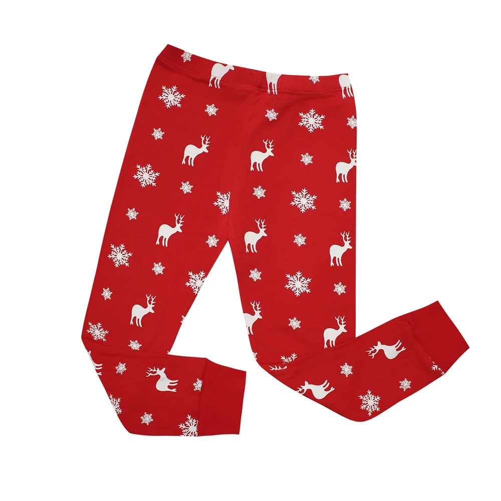 New Merry Christmas Pajamas Sets For Girls Boys Children Red Sleepwear For Christmas Deer Printing Nightwear Pijamas