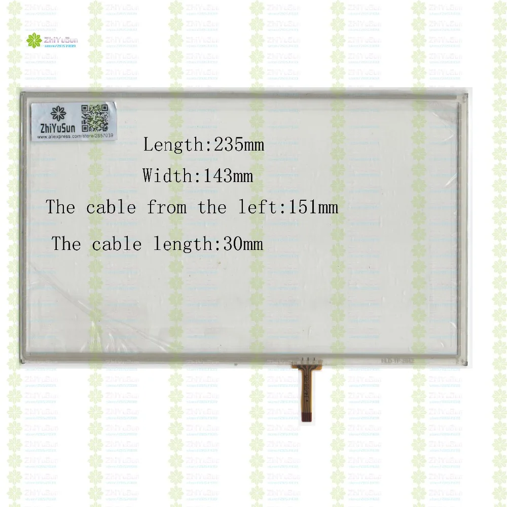 

ZhiYuSun HLD-TP-2942 235mm*143mm 10.1inch 4lines NEW touch screen panel TOUCH glass sensor 235*143 for DVD car touch screen