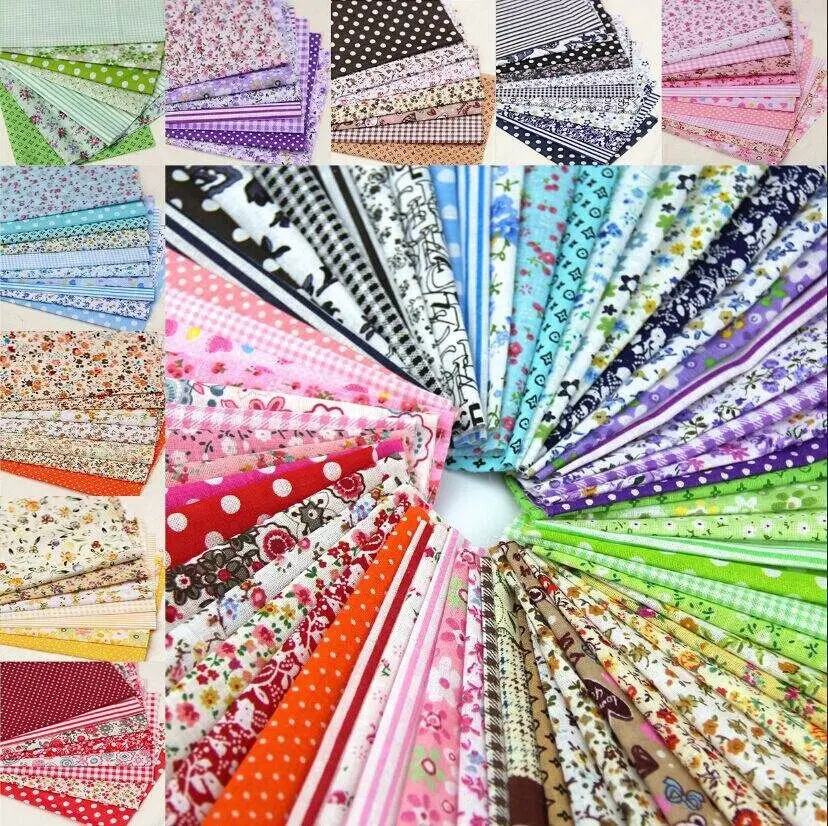 60pieces random color 20cm*25cm Remnant cloth fabric cotton fabric