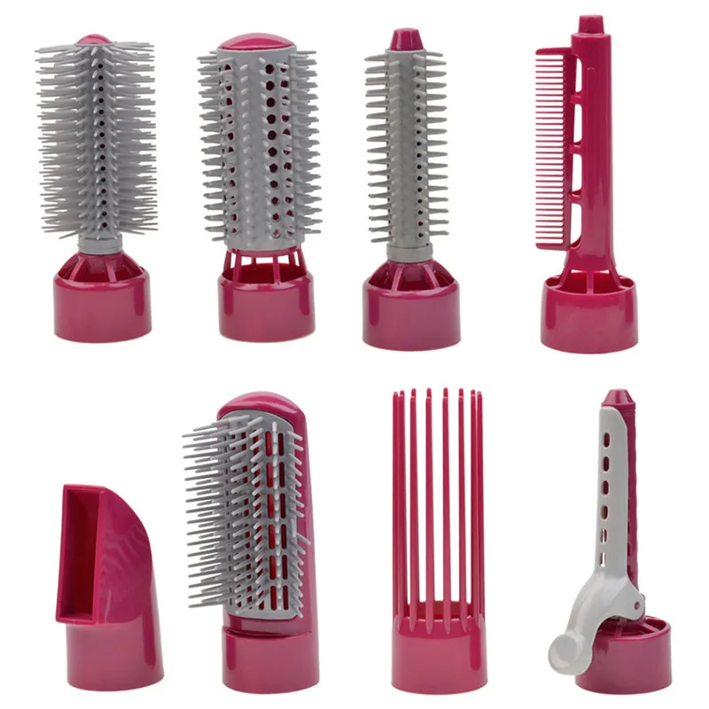 8-in-1 Multifunctional Electric Hair Dryer Brush Blow Dryer Rotating Comb Brush Straightening Hair Curler Styling Tools pj