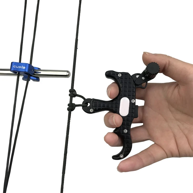 Archery Compound Bow Release 3 Finger Alloy Aluminum Automatic Thumb