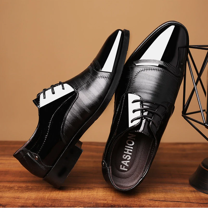 VESONAL/Коллекция года; сезон весна-осень; большие размеры; лакированные кожаные туфли; мужские классические модельные туфли; мужские деловые туфли; 8810-1