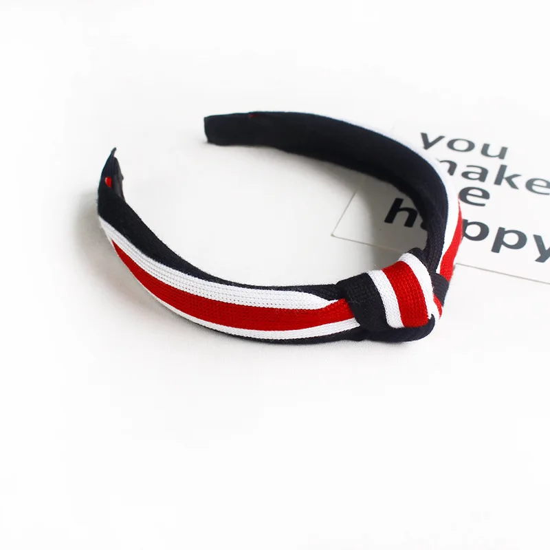 

Girls Elastic Hairbands Head Bezel Top Knot Turban Stripe Headbands Bow Head Hoop Simple Sweet Hair Accessories For Women