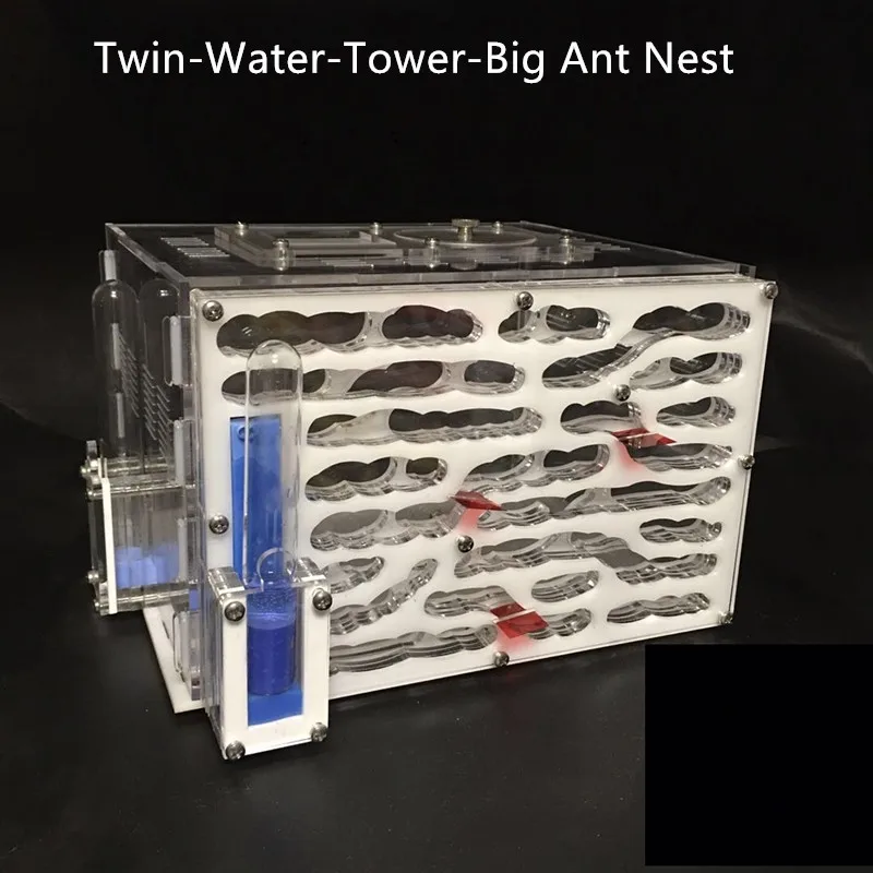 

Twin Water Tower Acrylic Ants Nest For Children Sientific Abservation DIY Assembling Insect Cages Anthill Pet Ant House Farm