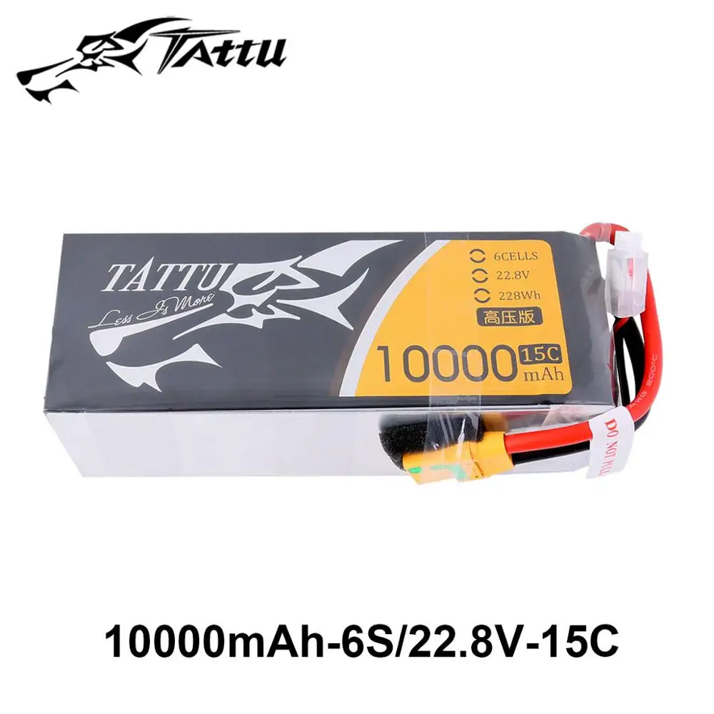 Литий полимерный аккумулятор TATTU 10000 мА/ч 6S 22 2 в 8 HV Plus аккумуляторы 15C 25C вилка Custome