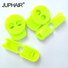 JUP1-50 Sets Fluorescent Green Buckle Elastic Shoes Buckles Decorative Buckles Child Adult No-tie Shoelace Never Tie Laces Again