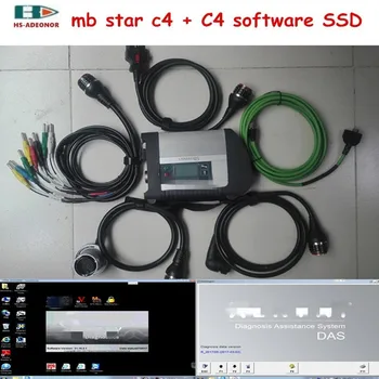 

For Benz car diagnostic tools SD C4 obd2 Scanner mb star c4 with 12/2019 star diagnosis software 512G ssd support WIFI function