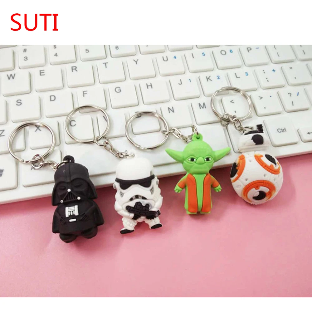 

SUTI 1PCS Star War Keychain Darth Vader Storm Trooper Action Minifigure KeyRing Star War Action Figures Toy Gift Llavero