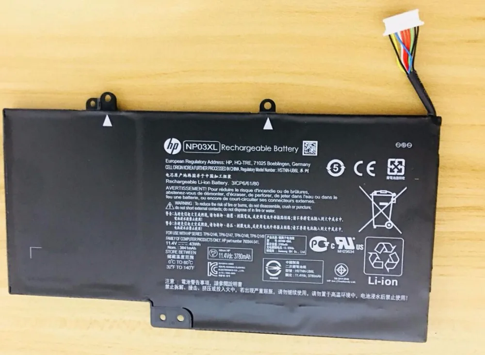 New Genuine Battery for HP Pavilion 13 15 Envy X360 Series NP03XL HSTNN