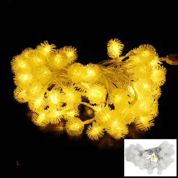 

10M 5M Snowball USB 5V waterproof LED string lights Christmas holiday wedding party fairy decoration Garland Warm/White/RGB/Blue