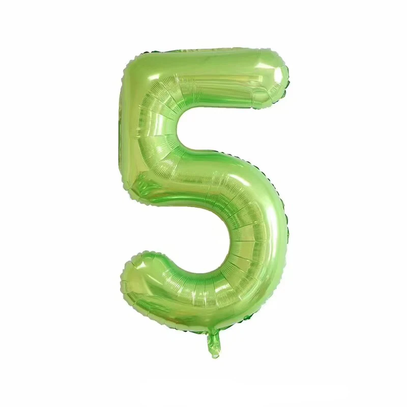 40 дюймов зеленая фольга номер воздушный шар 1 2 3 4 5 цифр гелиевая фольга баллоны детский душ День рождения Свадьба Декор шары - Цвет: 40inch green 5