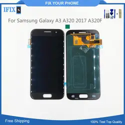 Для Samsung Galaxy A3 A320 2017 A320F ЖК дисплей сборки с сенсорный экран планшета Ремонт Запчасти 4,7 дюймов инструментом 100 шт./лот