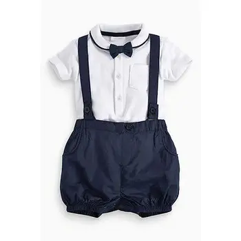 

3pcs Toddler Kids Newborn Baby Boy Shirt Tops Bib Pants Bow Tie Outfits Set